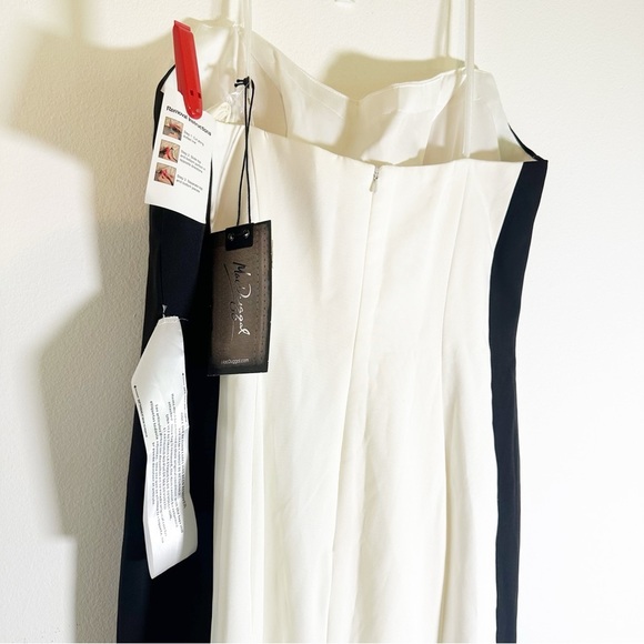 NWT Mac Duggal White and Black Evening Gown Size 12 Style 49003 Prom HoCo Formal - Picture 5 of 11